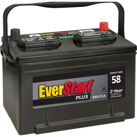 Everstart Plus Lead Acid Automotive Battery Group Size 58 12 Volt550