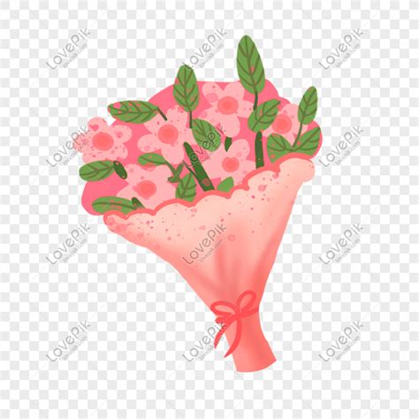 Contoh Lukisan Sejambak Bunga Illustration With Red Rose Decoration