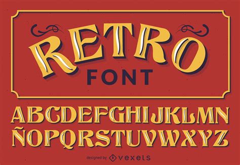 Stylized Retro Font Alphabet Fonts Alphabet Retro Fon Vrogue Co