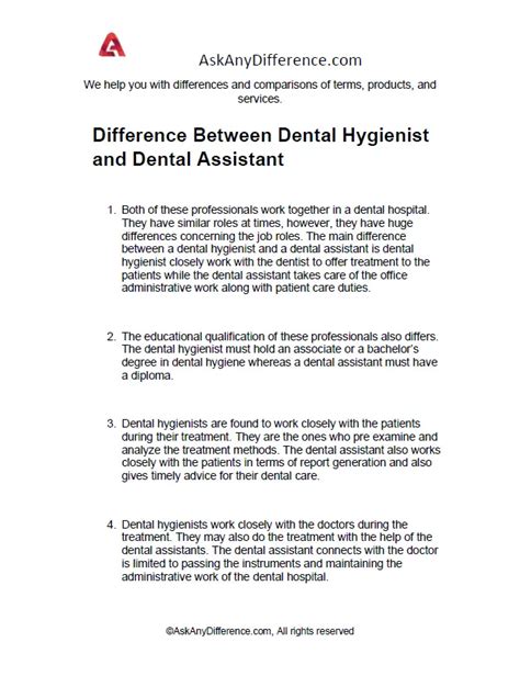 Difference Between Dental Hygienist And Dental Assistant