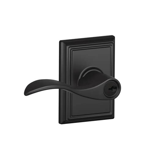 Addison Rose Matte Black Keyed Entry Accent Door Handle F51a Acc 622
