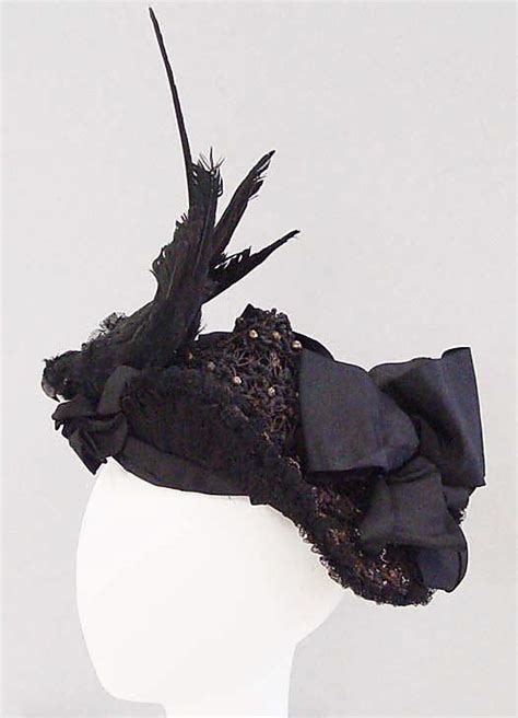 Hat Date Ca 1890 Culture American Medium Straw Silk Victorian Hats