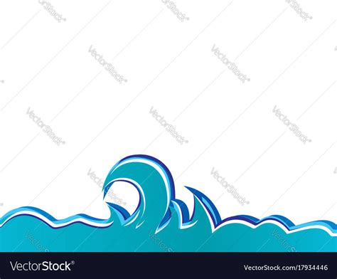 Ocean Waves Royalty Free Vector Image Vectorstock