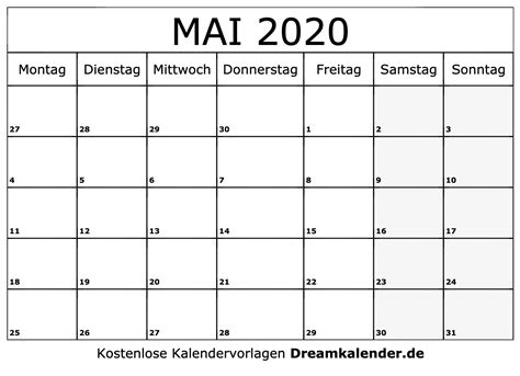 Kalender Mai 2020