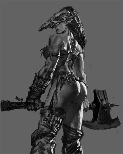 Ms Orc By Bayardwu Female Orc Ork Half Orc Fighter Barbarian