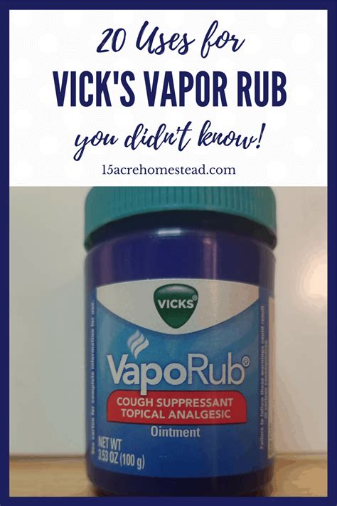 20 Uses For Vicks Vapor Rub You Should Know Vicks Vapor Rub Vicks