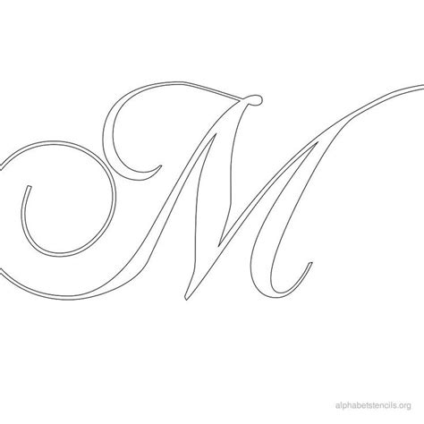 6 Best Images Of Monogram Letter M Stencils Printable Free Printable