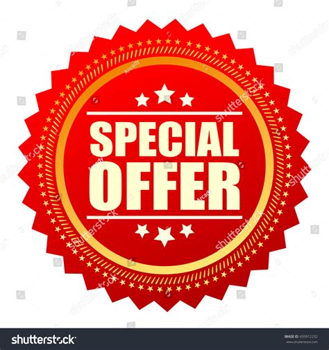Special Offer Red Star Icon Vector Stock Vector Royalty Free