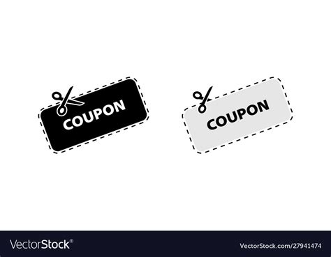 Coupon Icon Discount Coupons Icons Royalty Free Vector Image