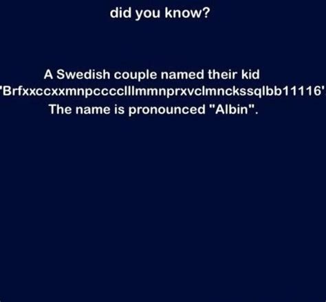 albin swedish names funny names