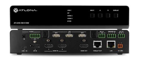 Atlona At Uhd Sw 510w 4kuhd Five Input Universal Switcher With