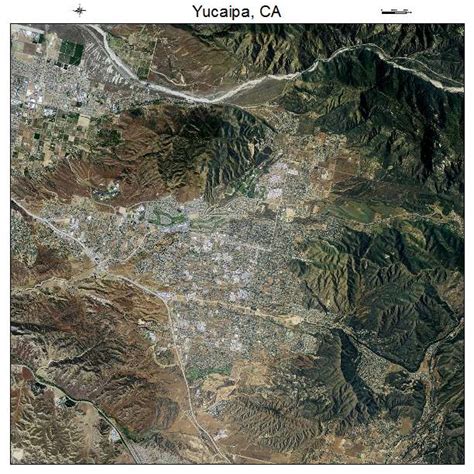 Aerial Photography Map Of Yucaipa Ca California