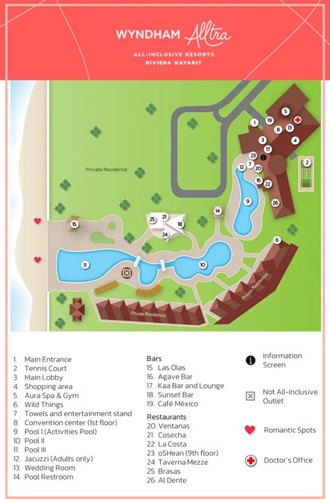 Resort Map Wyndham Alltra Vallarta All Inclusive Resort Riviera Nayarit Mexico
