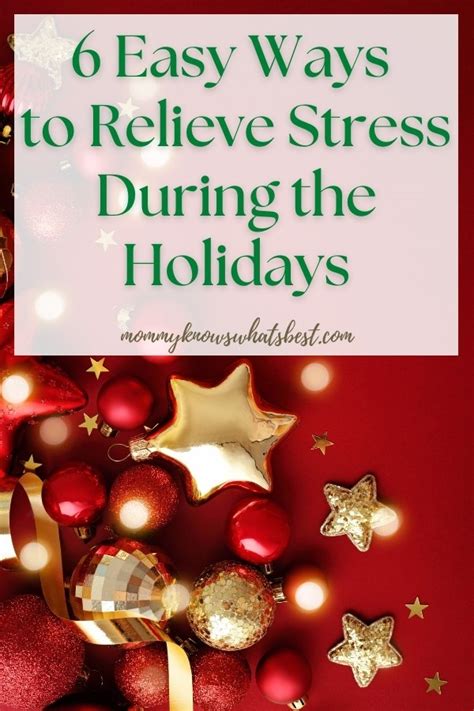 6 ways to relieve stress during the holidays