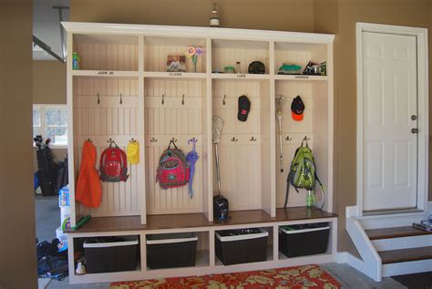 If you're planning a garage mudroom, make sure you check out the edge of your walls. Simple DIY: Garage Mudroom - Showit Blog | Home, Home projects, House