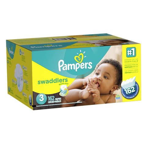 Pampers Swaddlers Diapers Size 3 Economy Pack Plus 162 Count
