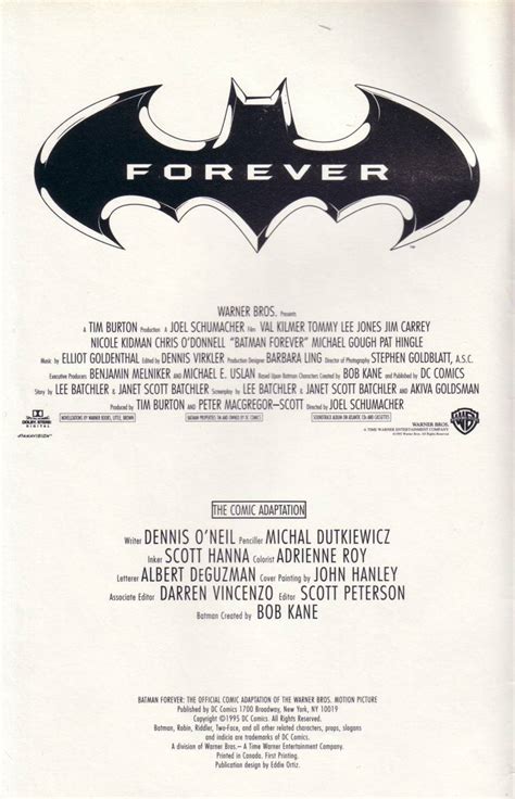 Read Online Batman Forever The Official Comic Adaptation Of The Warner