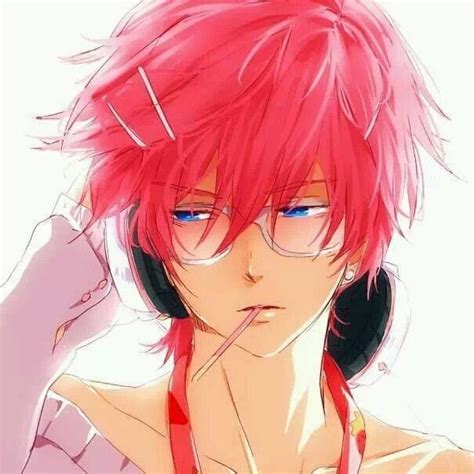 Anime Boy With Pink Hair And Glasses Best Hairstyles Ideas For Women
