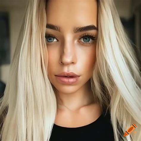 realistic selfie of a blonde person