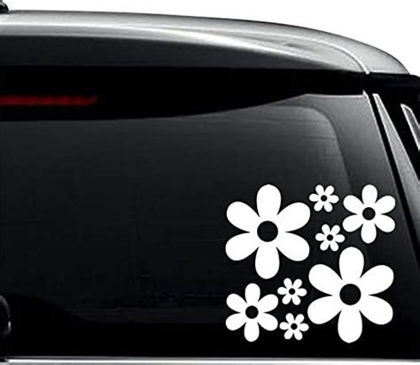 Groovy Daisy Flowers Decal Sticker For Use On Laptop