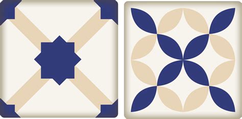Ceramic Pattern Border Sticker Tenstickers