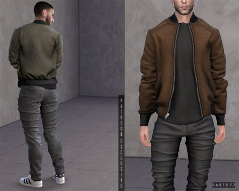 Sims 4 Male Bomber Jacket