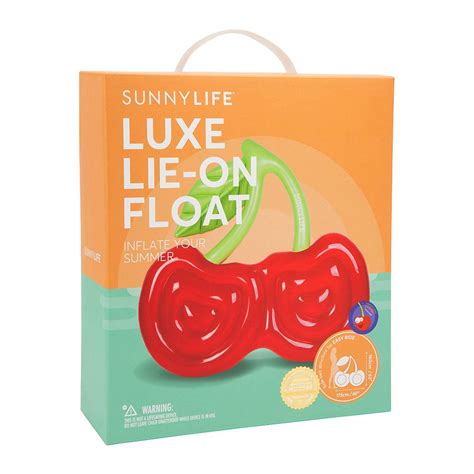 Sunnylife Luxe Lie On Inflatable Cherry Sunnylife Lie Swimming Pool Garden