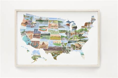Usa Watercolor Map United States Map Painting 50 States Map Etsy