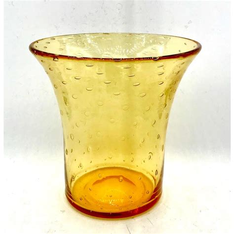 Vintage Mid Century Whitefriars Crystal Bubble Art Glass Vase Chairish