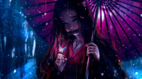 Nezuko With Butterfly Music Live Wallpaper 29717 Download Free