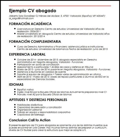 Derecho Curriculum Vitae De Abogados Ejemplos Thomas Rivera Ejemplo