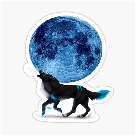 The Wolf The Moon Best T Shirt Sticker By 18dollars Redbubble