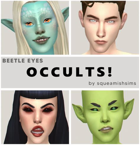 Beetle Eyes Occults Squeamishsims On Patreon The Sims 4 Packs