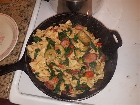 Smoked Sausage White Bean And Spinach Pasta Allrecipes