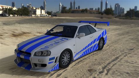 Токийский дрифт (the fast and the furious: Nissan Skyline R34 2 Fast 2 Furious 3D | CGTrader