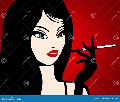 Illustration Of A Girl Smoking Royalty Free Stock Images Image 4067389