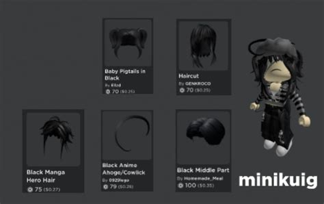 Minikuigs Hair Combo In 2021 Roblox Guy Cool Avatars Roblox Pictures