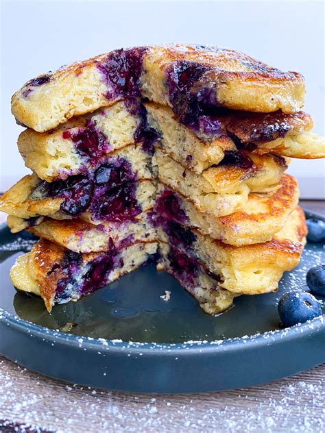 Fluffy Blueberry Pancakes In 20 Minutes Tastefully Grace