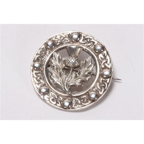 Scottish Thistle Sterling Silver Brooch Brooches Jewellery