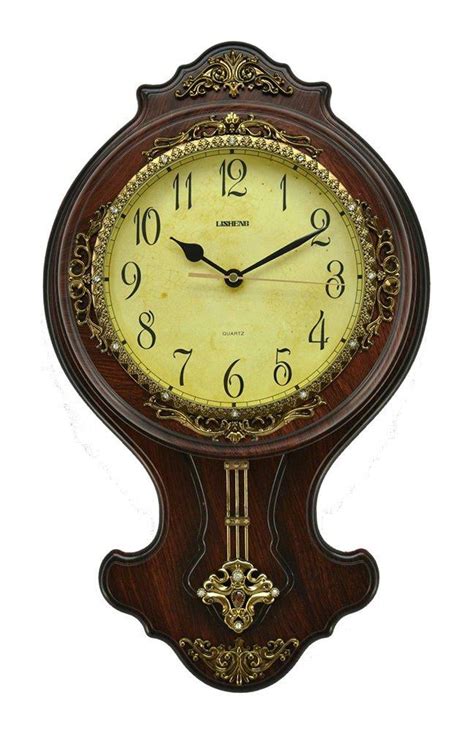 D Elegant Wall Clock 21 X 12 Inches With Pendulum Mechanism Walmart