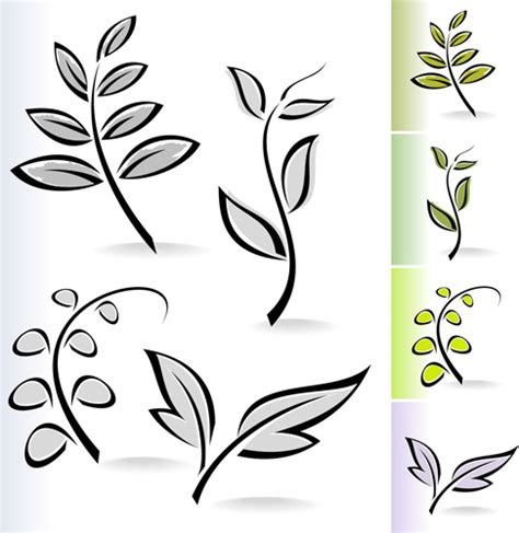 Simple Leaf Creative Vector Set Vectors Graphic Art Designs In Editable