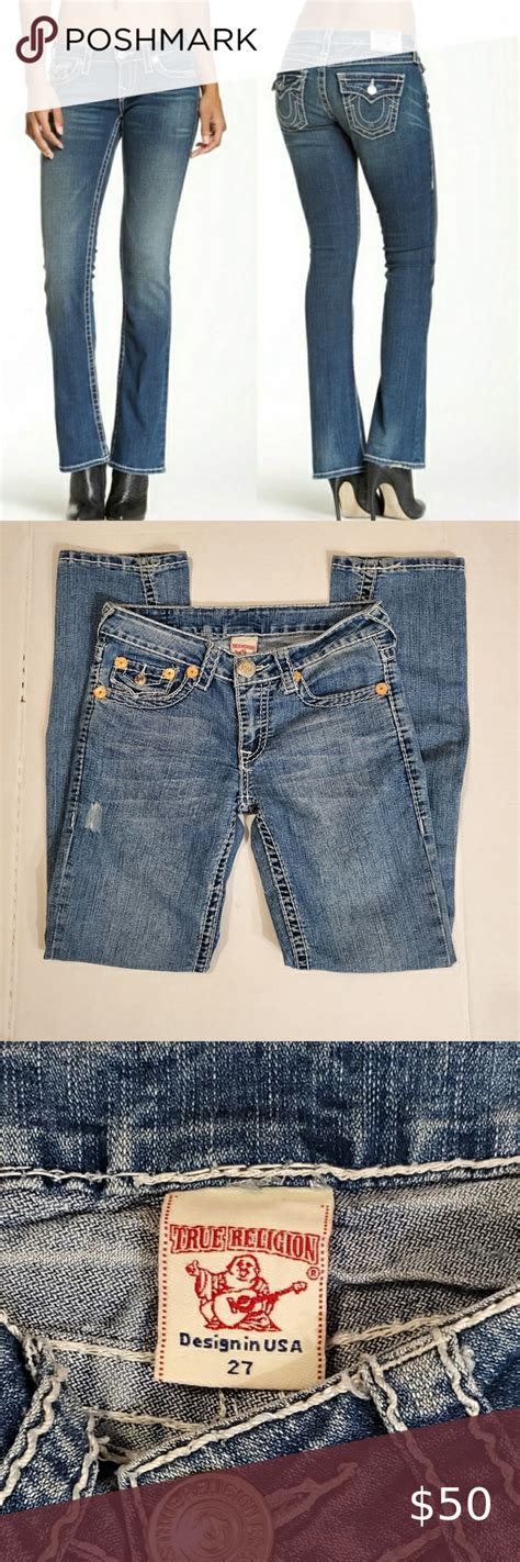 True Religion Womens Billy Thick Stitch Jeans 27 Women Clothes