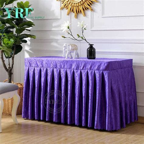 Yrf 132 Round Purple Table Skirt China Table Cloth And Tablecloth Price