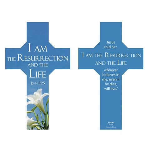 I Am The Resurrection Cross Bookmarks 100pk Consumer Catholic