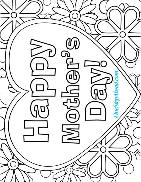 New Mothers Day Colouring Coloring Coloringpages