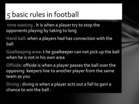 Ppt Football Rules Regulations Powerpoint Presentation Free Download