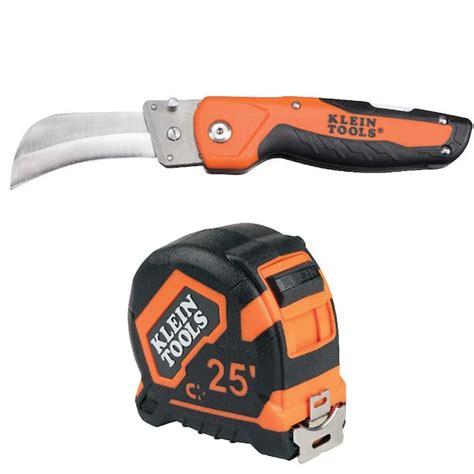 Klein Tools 25 Ft Cable Skinning Utility Knife And Tape Measure With