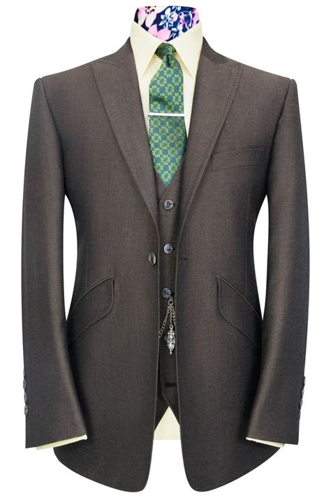 William Hunt Savile Row Olive Brown Shot Suit Suits Mens Fashion