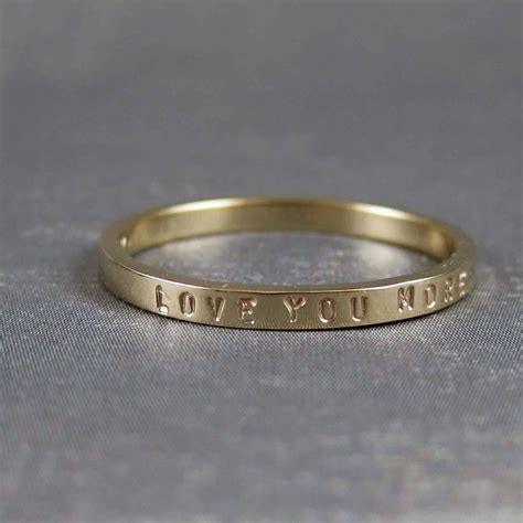 Engraved Gold Ring Personalized Gold Ring Solid 14k Or 10k