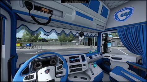 Scania S Blue White Interior 136x Ets2 Mods Euro Truck
